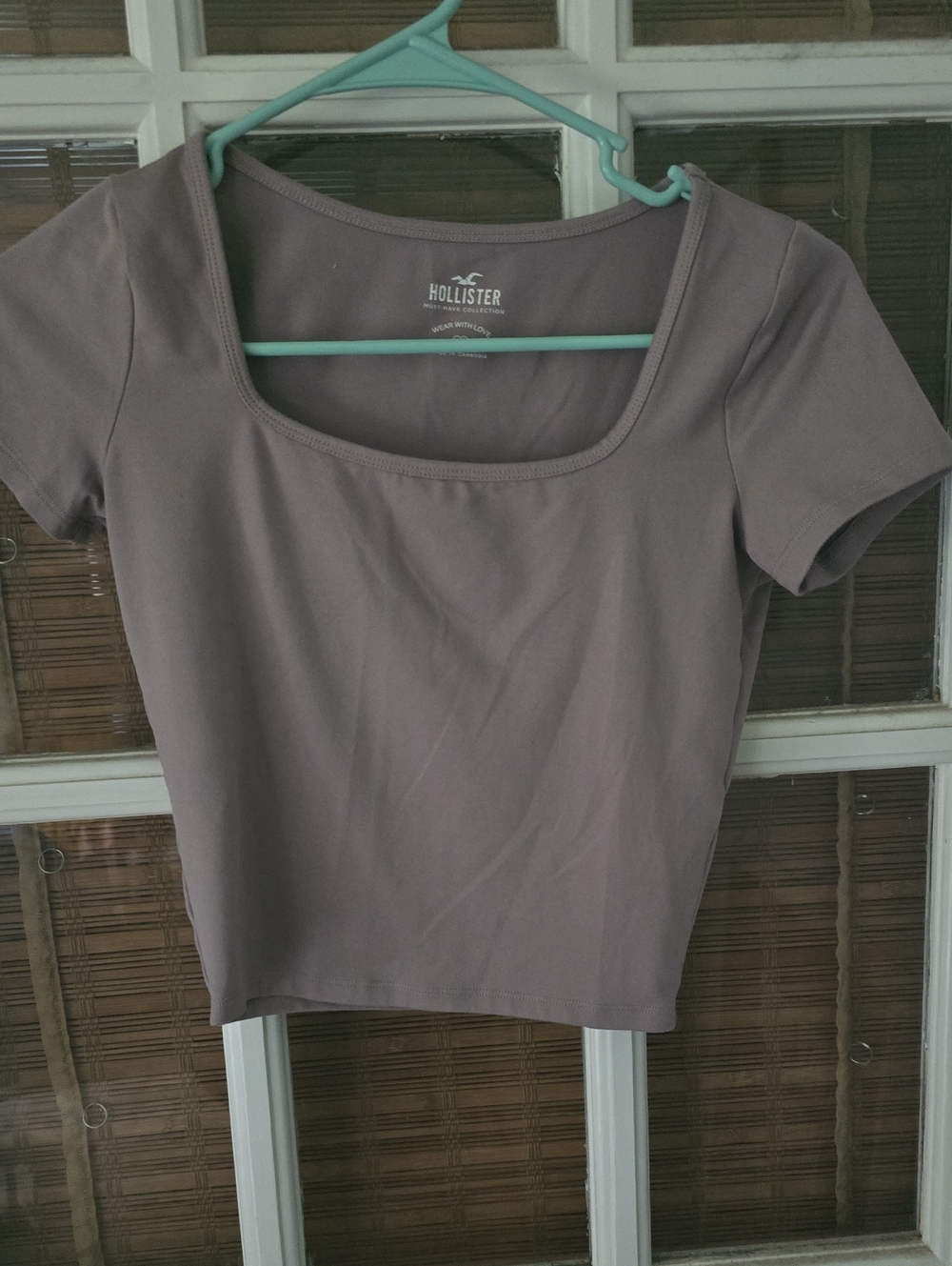 Hollister Mauve Scoop Neck Crop Top